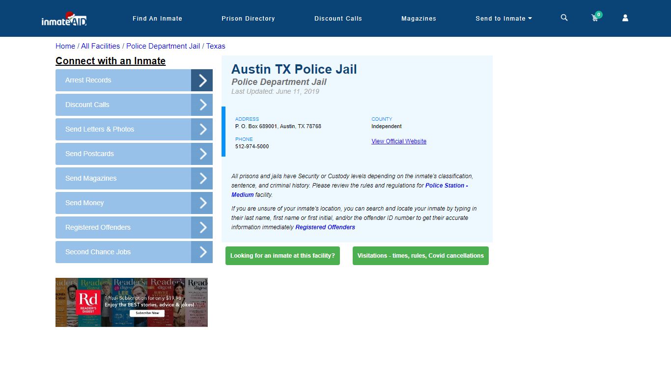 Austin TX Police Jail & Inmate Search - Austin, TX